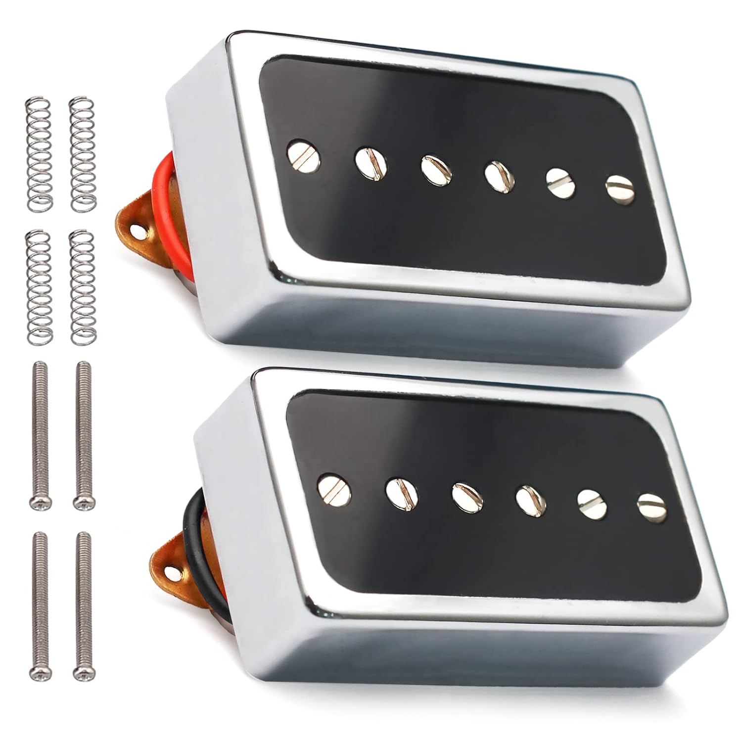 SAPHUE Electric Guitar Pickups Bridge and Neck Set for Les Paul P90 Style Humbucker Size Electric Guitar Upgrade Your Sound Today
