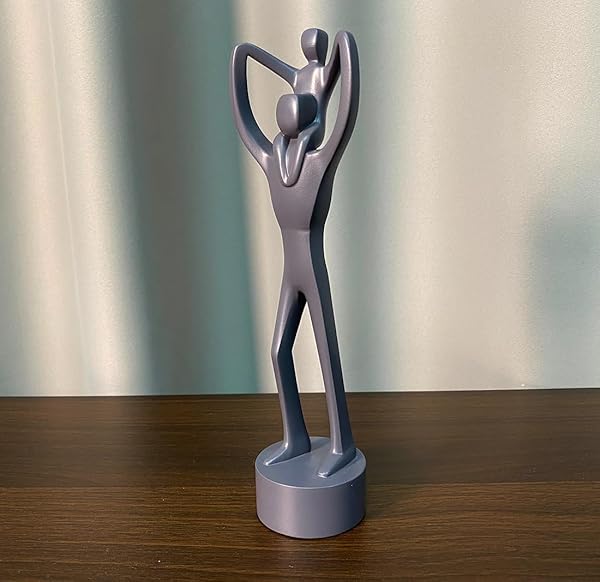 Artgenius Artgenius Abstract Art Shelf Decor Father and Child Statue Love Family Sculpture Father Lifting Son for Home and Office Decoration