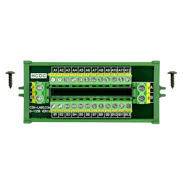 HCDC 30Amp 300V 2x12 Position Terminal Block Distribution Module Screw Mount for Reliable Electrical Connections - View 7 of 10