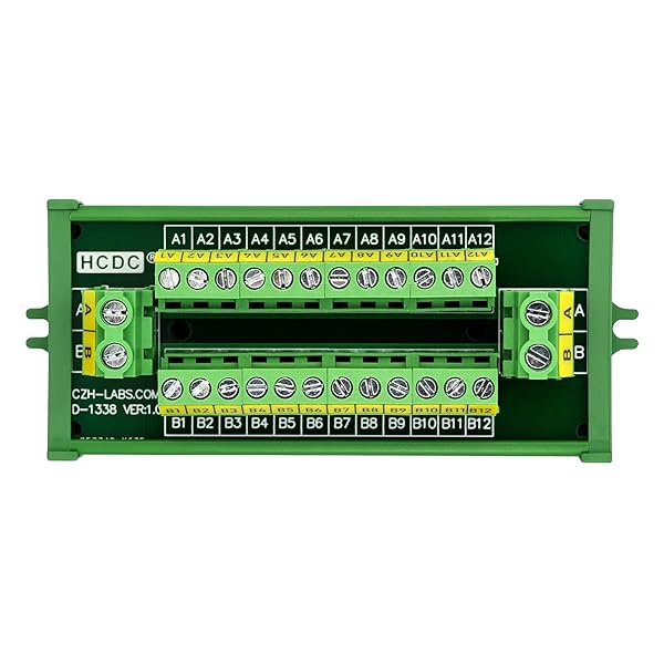 30Amp 300V 2x12 Position Terminal Block Distribution Module Screw Mount for Reliable Electrical Connections