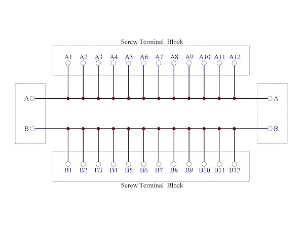 HCDC 30Amp 300V 2x12 Position Terminal Block Distribution Module DIN Rail Mount for Efficient Wiring Solutions - View 7 of 9