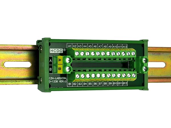 HCDC 30Amp 300V 2x12 Position Terminal Block Distribution Module DIN Rail Mount for Efficient Wiring Solutions - View 4 of 9