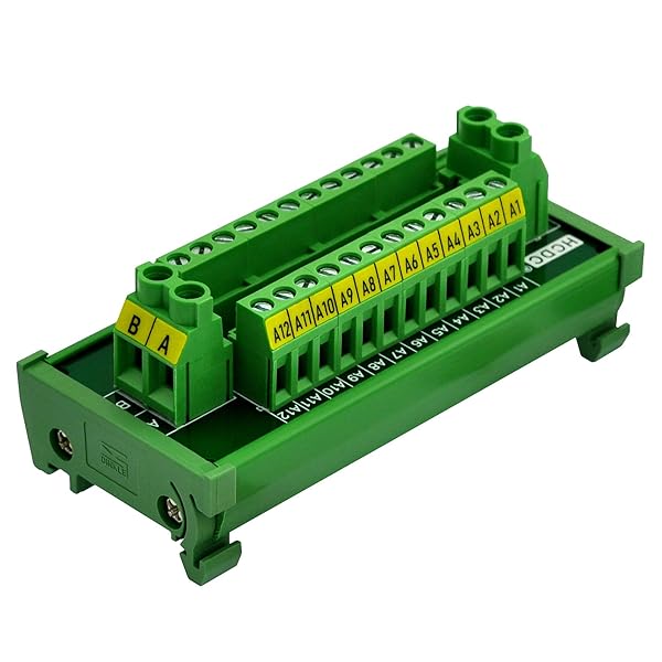 HCDC 30Amp 300V 2x12 Position Terminal Block Distribution Module DIN Rail Mount for Efficient Wiring Solutions - View 5 of 9