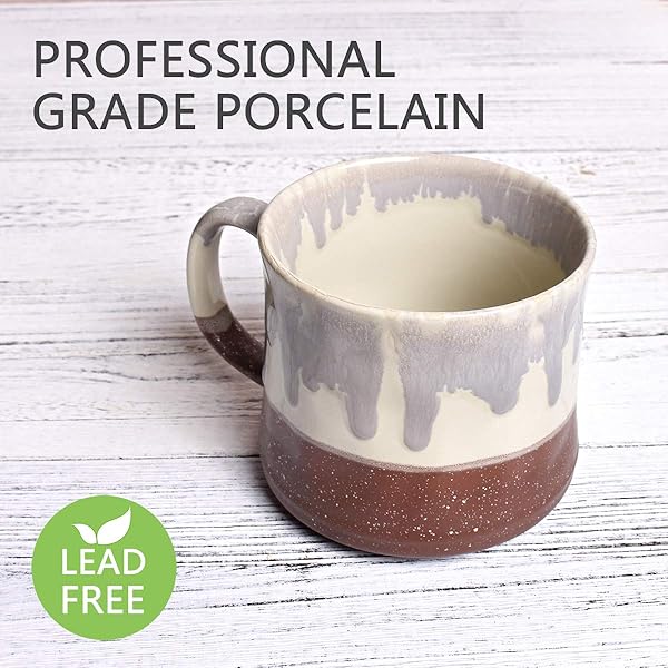 Bosmarlin Bosmarlin Large Ceramic Coffee Mug 21 Oz Red Big Tea Cup Dishwasher and Microwave Safe Available in 7 Colors - View 4 of 8