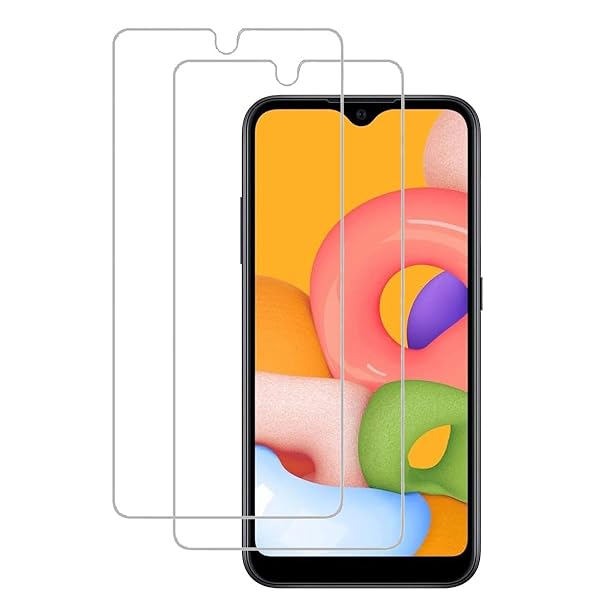 UPONEW UPONEW Tempered Glass Screen Protector for Samsung Galaxy A01 2 Pack Anti Scratch High Clear Bubble Free Front Protection - View 6 of 8