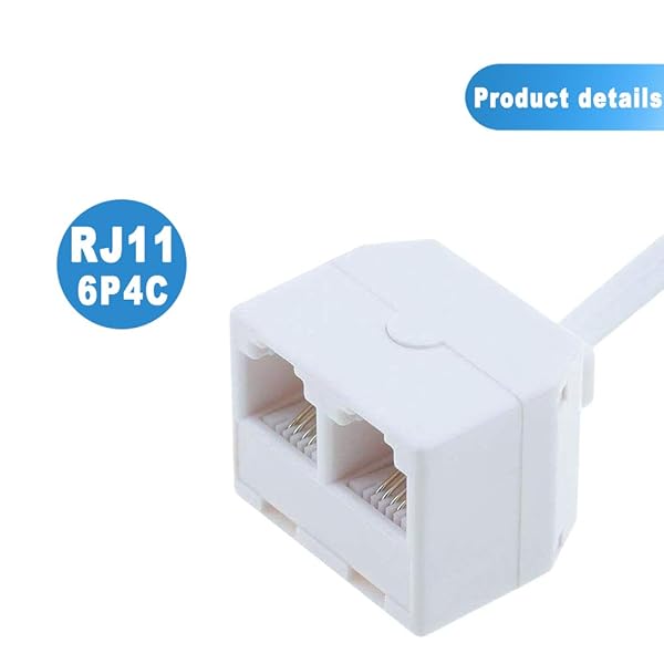 RFAdapter RFAdapter Telephone Splitter 3 Pack RJ11 Male to Female Two Way Phone Line Splitter Converter Cable for Easy Connection - View 5 of 8