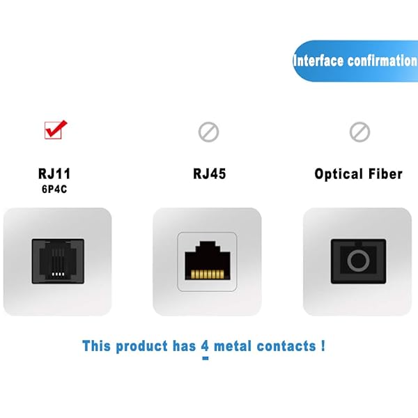 RFAdapter RFAdapter Telephone Splitter 3 Pack RJ11 Male to Female Two Way Phone Line Splitter Converter Cable for Easy Connection - View 7 of 8