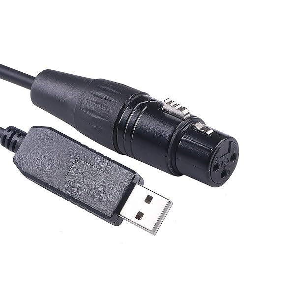 Green-utech Green Utech USB to RS485 DMX512 Female XLR 3 Pin Cable for Stage Light Control with Freestyler Software 5ft