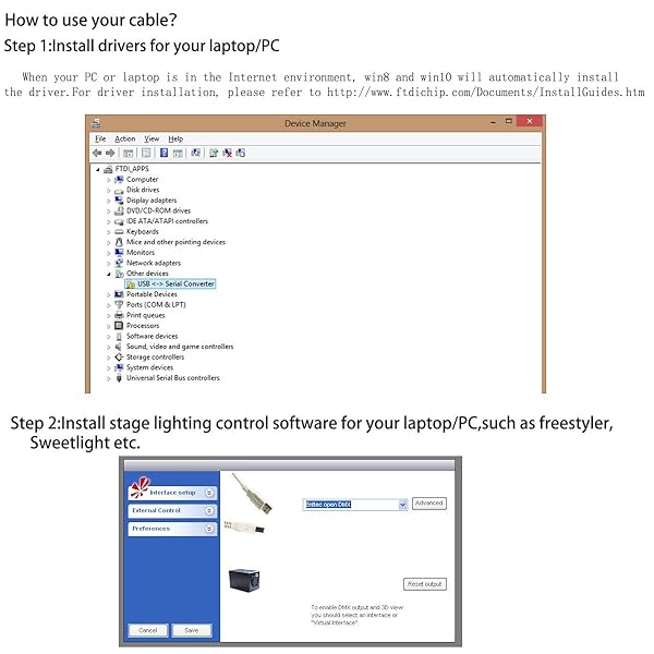 Green-utech Green Utech USB DMX 512 Adapter Dongle Female XLR 3 Pin for Stage Light Control with Freestyler 3.3ft - View 7 of 8