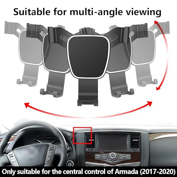 musttrue LUNQIN Car Phone Holder for Nissan Armada 2017-2020 Auto Accessories Mobile Mount Navigation Bracket Interior Decoration - View 6 of 7