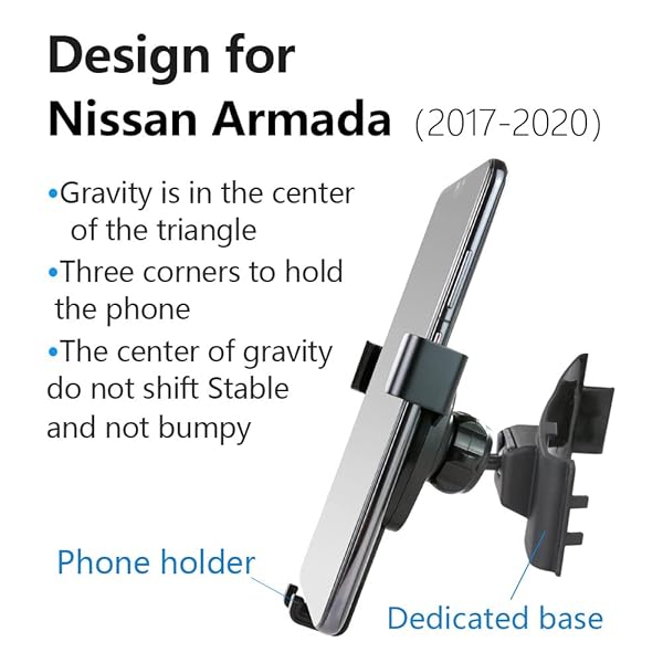 musttrue LUNQIN Car Phone Holder for Nissan Armada 2017-2020 Auto Accessories Mobile Mount Navigation Bracket Interior Decoration - View 7 of 7