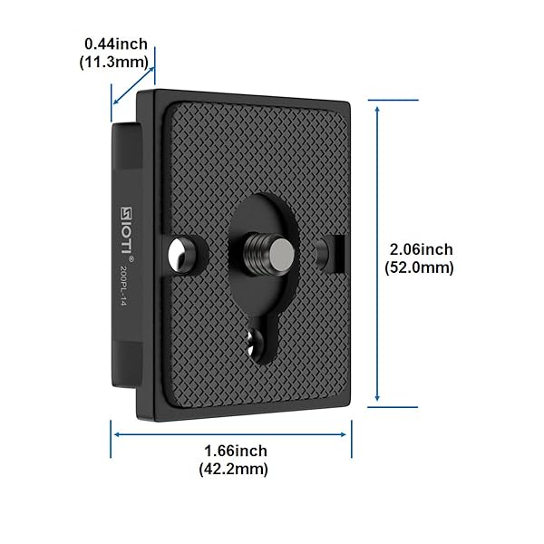 SIOTI SIOTI 200PL-14 Quick Release Plate for Manfrotto Tripods - Compatible with RC/RC2/XPRO Systems - View 8 of 8