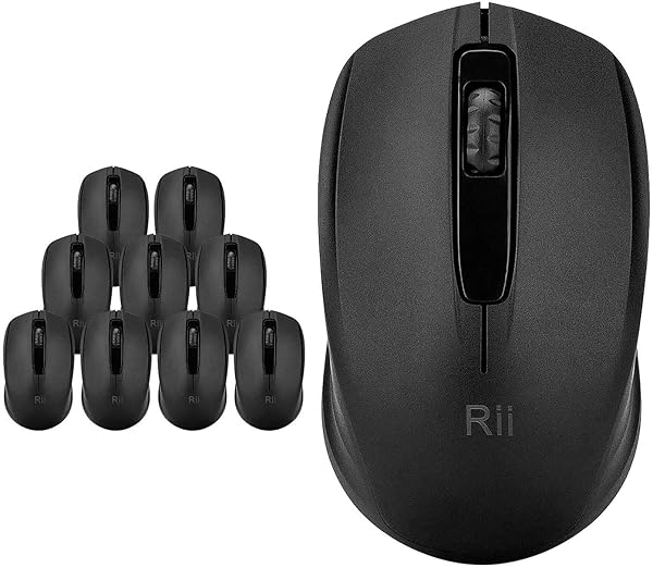 Rii Rii 10 Pack Wireless Mouse Portable Computer Mice for PC Laptop Windows Office with USB Dongle Black - View 2 of 8