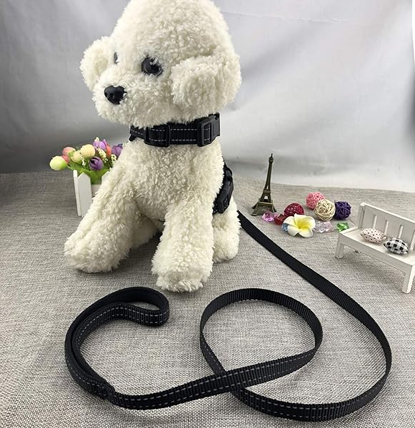 Newtensina Newtensina 2pcs Pink Bow Ties Bling Cute Dog Harness with Lead for Medium Dogs - View 5 of 8