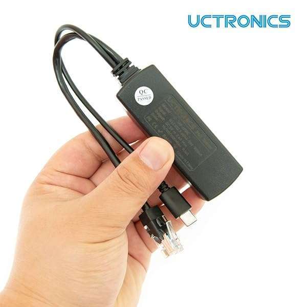 UCTRONICS UCTRONICS PoE Splitter USB-C 5V: Active Adapter for Raspberry Pi 4, Google WiFi & Security Cameras - View 7 of 7