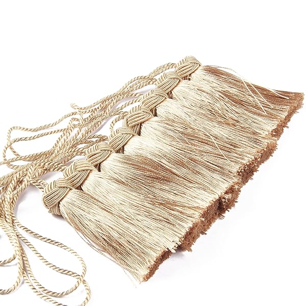 BEL AVENIR BEL AVENIR 8 Pcs Elegant Polyester Key Tassel Set Colorful Charms for Christmas Tree DIY Craft Garland Wedding Home Party Decorations White - View 2 of 7