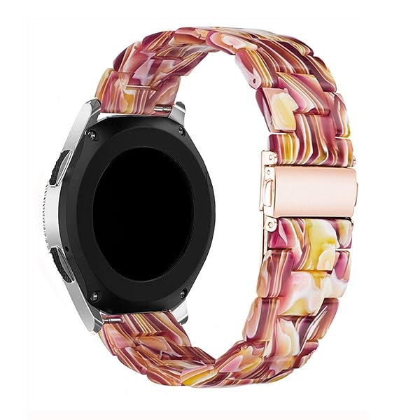 SPINYE SPINYE Colorful Resin Watch Bands for Samsung Galaxy Watch 46mm Huawei Watch GT5 GT4 GT3 GT2 22mm Strap for Men and Women Face Red - View 3 of 8