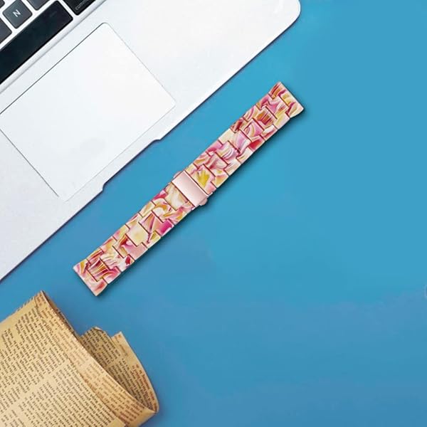 SPINYE SPINYE Colorful Resin Watch Bands for Samsung Galaxy Watch 46mm Huawei Watch GT5 GT4 GT3 GT2 22mm Strap for Men and Women Face Red - View 4 of 8