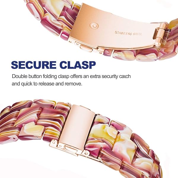 SPINYE SPINYE Colorful Resin Watch Bands for Samsung Galaxy Watch 46mm Huawei Watch GT5 GT4 GT3 GT2 22mm Strap for Men and Women Face Red - View 6 of 8