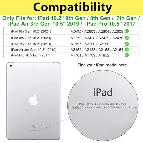 ProCase ProCase Kids Case for iPad 9th Generation/iPad 8/iPad 7, iPad 10.2 Case 2021 2020 2019/iPad Air 10.5/iPad Pro 10.5 Kids Case, Shockproof Lightweight Case with Convertible Handle Stand-Aqua - View 2 of 8