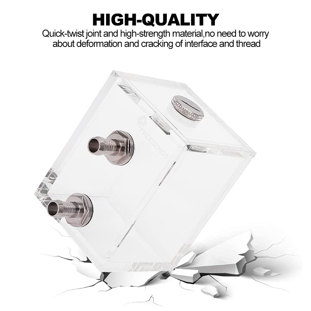 Hilitand 200ml Transparent Acrylic Water Cooling Reservoir for Ultra-Quiet Faster Heat Dissipation DIY Customization - View 4 of 9