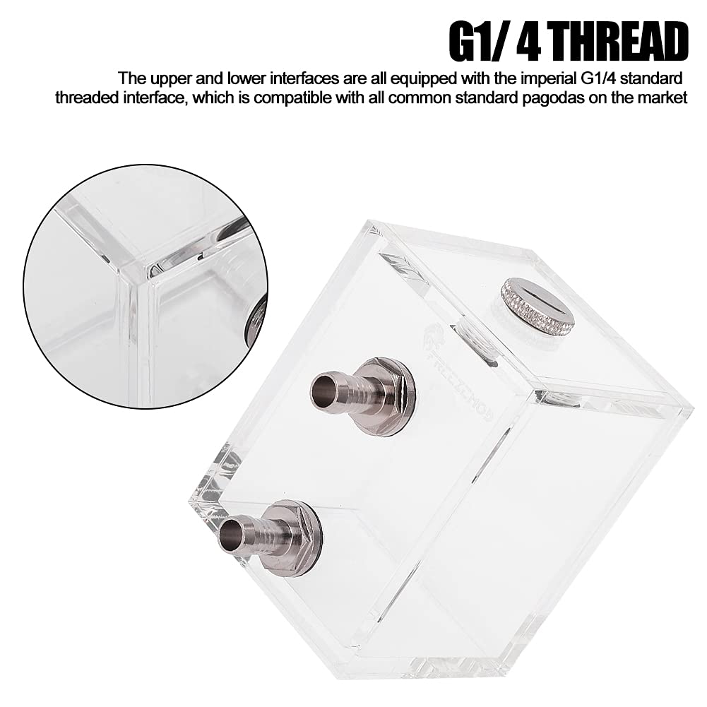 Hilitand 200ml Transparent Acrylic Water Cooling Reservoir for Ultra-Quiet Faster Heat Dissipation DIY Customization - View 6 of 9