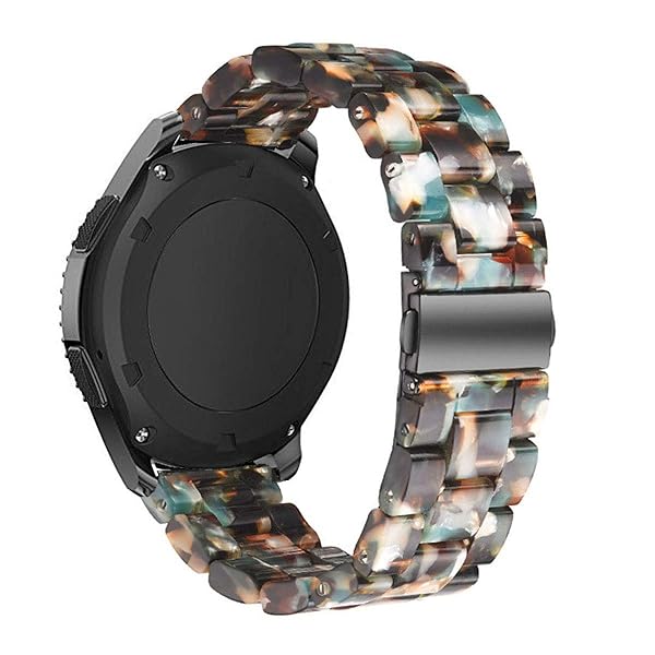 SPINYE SPINYE Colorful Resin Replacement Strap for Samsung Galaxy Watch 6 5 4 3 Active 2 20mm Black Green Compatible Band for Men Women - View 3 of 8
