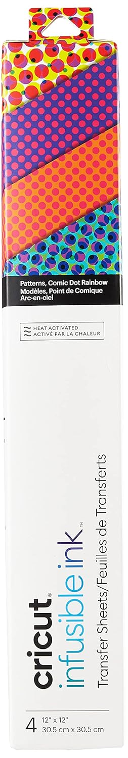 Cricut Cricut Infusible Ink Transfer Sheet Patterns Comic Rainbow 4 Count for Vibrant Custom Designs