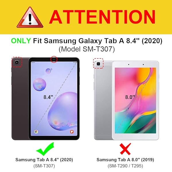 FINTIE Fintie SlimShell Case for Samsung Galaxy Tab A 8.4 2020 Ultra Thin Lightweight Tri-Fold Stand Cover Black - View 3 of 9