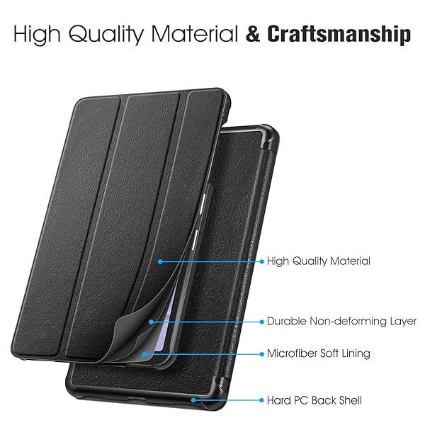 FINTIE Fintie SlimShell Case for Samsung Galaxy Tab A 8.4 2020 Ultra Thin Lightweight Tri-Fold Stand Cover Black - View 6 of 9