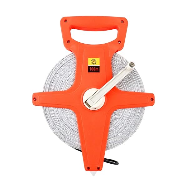 QWORK QWORK 1/2 x 330 Open Reel Dual Sided Fiberglass Tape Measure for Engineers Yard and Field Use - View 3 of 6