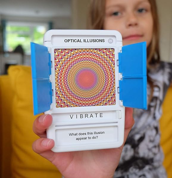 100 PICS 100 PICS Optical Illusions Fun Gift for Teens and Kids 50 Mind-Blowing Cards in Slide Reveal Case Perfect for Travel and Stocking Stuffers - View 6 of 10