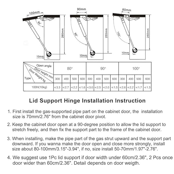 Hxchen Hxchen 4Pcs 6 Inch 30N Hydraulic Cabinet Hinge Soft Close Lid Support Gas Spring with Glue Head - View 5 of 10