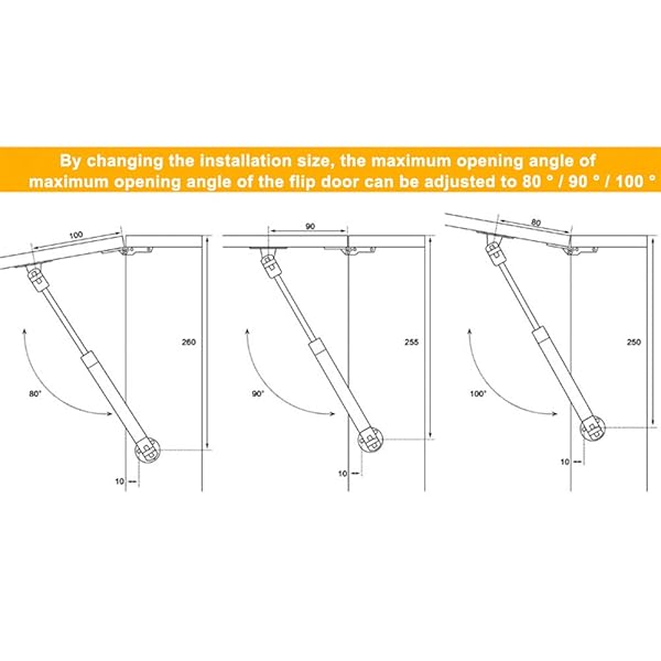 Hxchen Hxchen 4Pcs 6 Inch 30N Hydraulic Cabinet Hinge Soft Close Lid Support Gas Spring with Glue Head - View 9 of 10