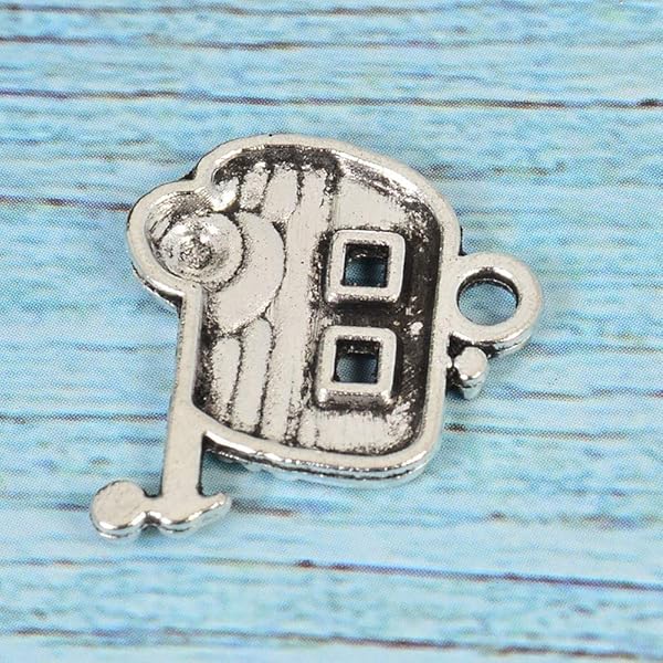 Comimark Comimark 10Pcs 18x19mm Antique Tibetan Silver 3D Camper Trailer Charms for Crafting and Jewelry Making - View 4 of 7