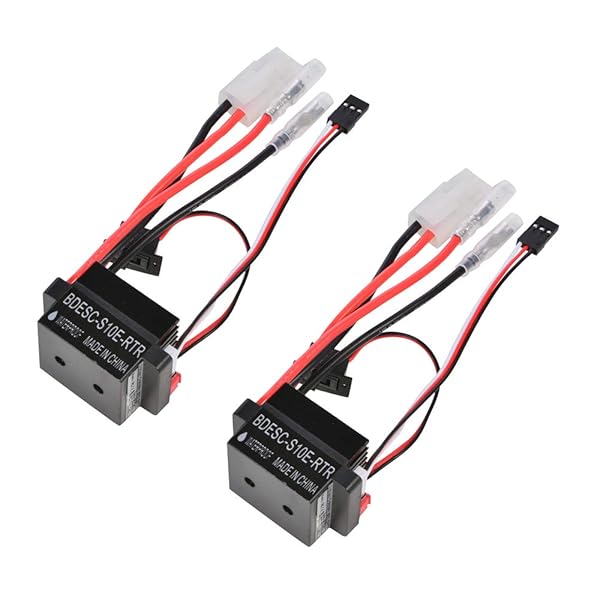 Comimark 2Pcs 320A 6-12V Brushed ESC Speed Controller with 2A BEC for RC Boat U6L5 G2I7