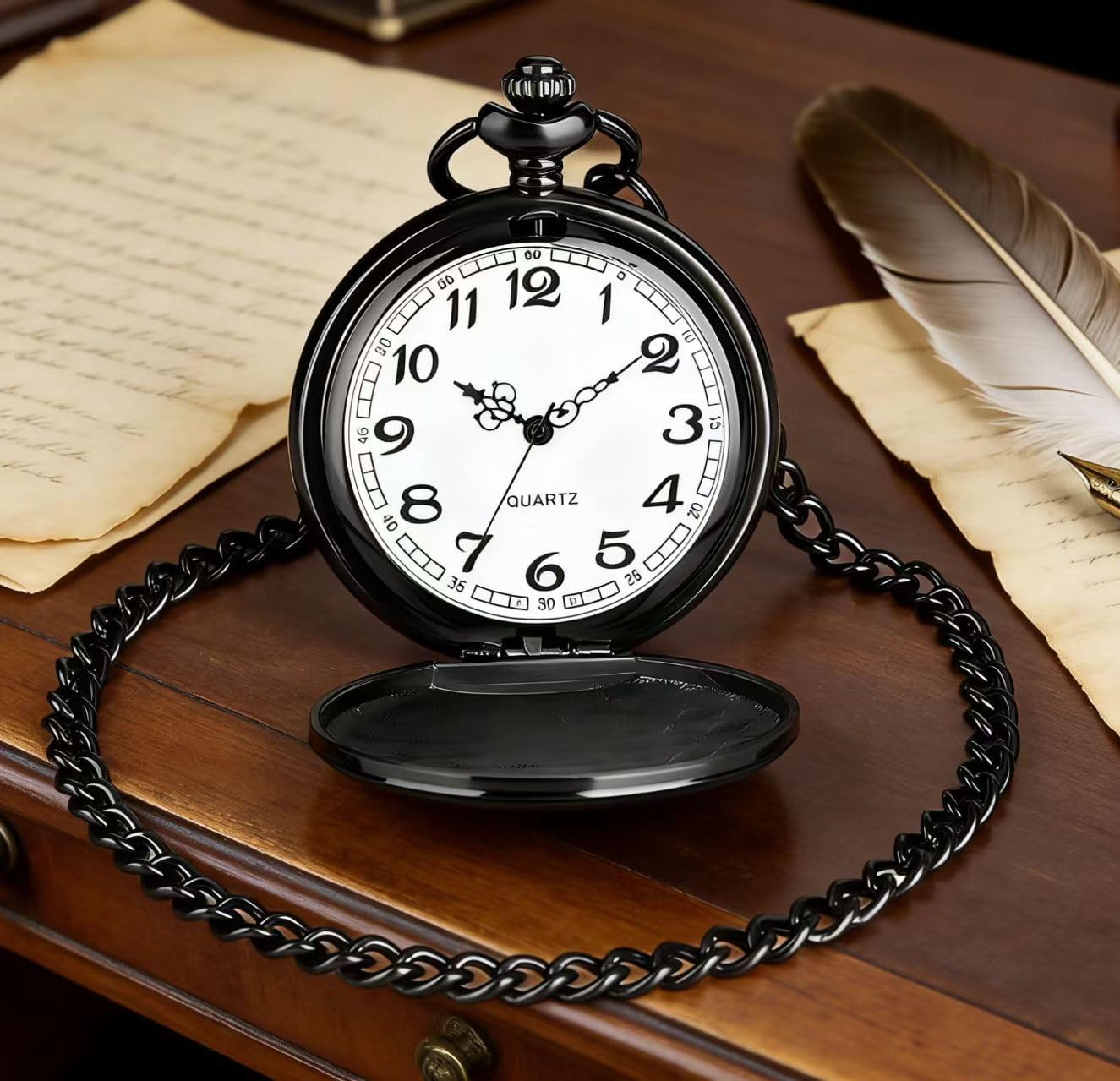 Udaney Udaney Engraved Pocket Watch for Nephew Best Birthday and Graduation Gifts from Uncle and Aunt with Box - View 2 of 5