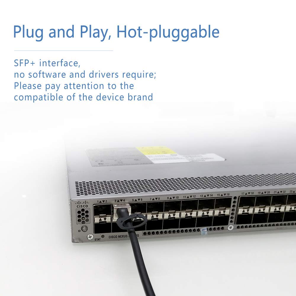 QSFPTEK 10G SFP+ DAC Cable 2m Passive Direct Attach Copper Twinax for Cisco Ubiquiti D-Link Netgear Open Switch Devices - View 6 of 7