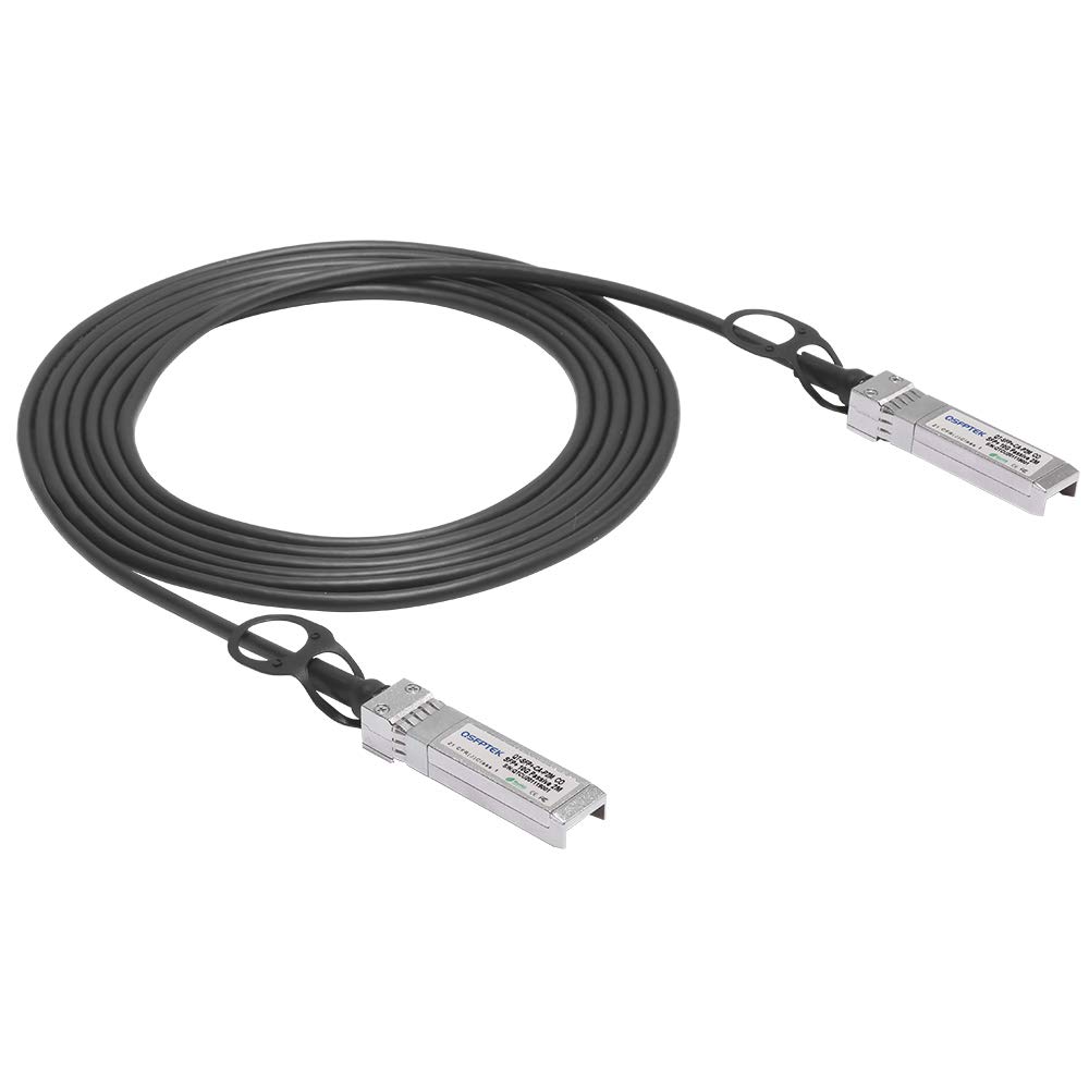 QSFPTEK 10G SFP+ DAC Cable 2m Passive Direct Attach Copper Twinax for Cisco Ubiquiti D-Link Netgear Open Switch Devices