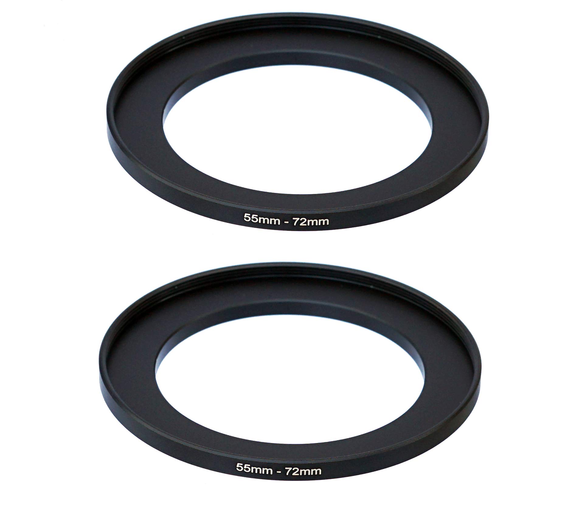 55-72MM Step-Up Ring Adapter (2 Pcs) for DSLR Lens - 55mm to 72mm Filter Ring for ND, UV, CPL & Infrared Filters