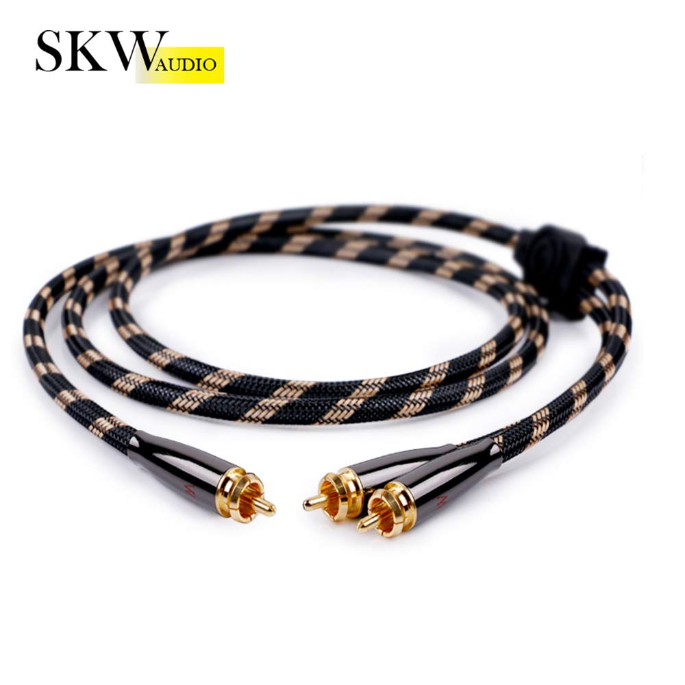 SKW SKW RCA Y Splitter Cable 1 Male to 2 Male Subwoofer Cord 6.5ft Ultra High Purity Copper for Home Theater and Stereo Audio - View 2 of 7