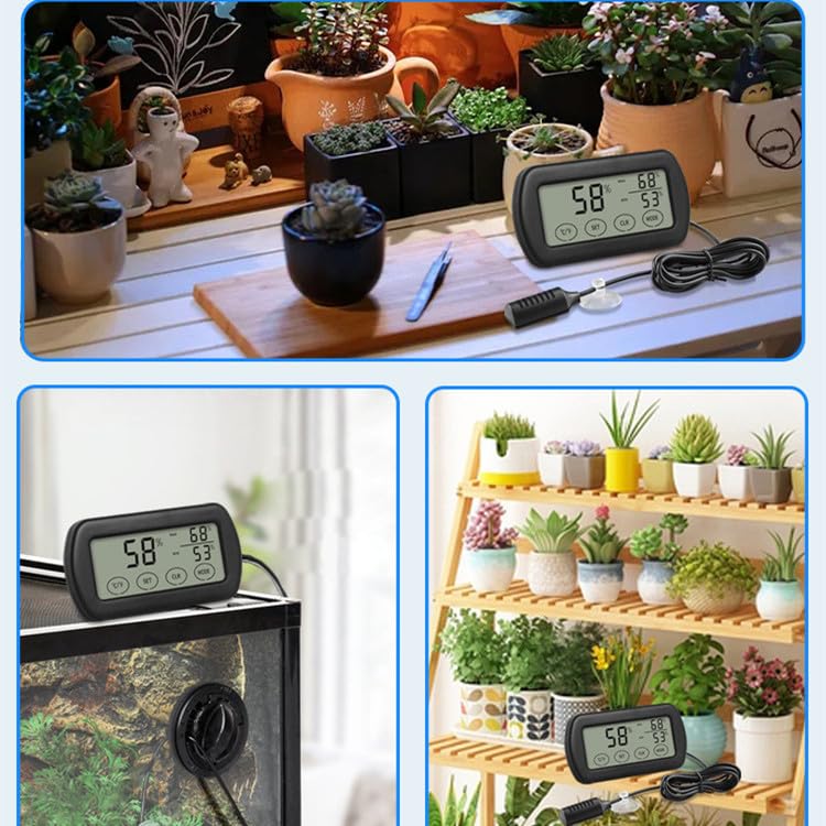Tnfeeon Digital Thermometer Hygrometer for Egg Incubators & Reptiles - LCD Temperature & Humidity Gauge for Indoor/Outdoor Use - View 5 of 9