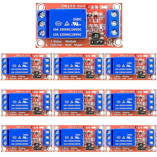 CenryKay CenryKay 5V 1 Channel Relay Module 10PCS Optocoupler Board Switch for Arduino High Low Level Trigger