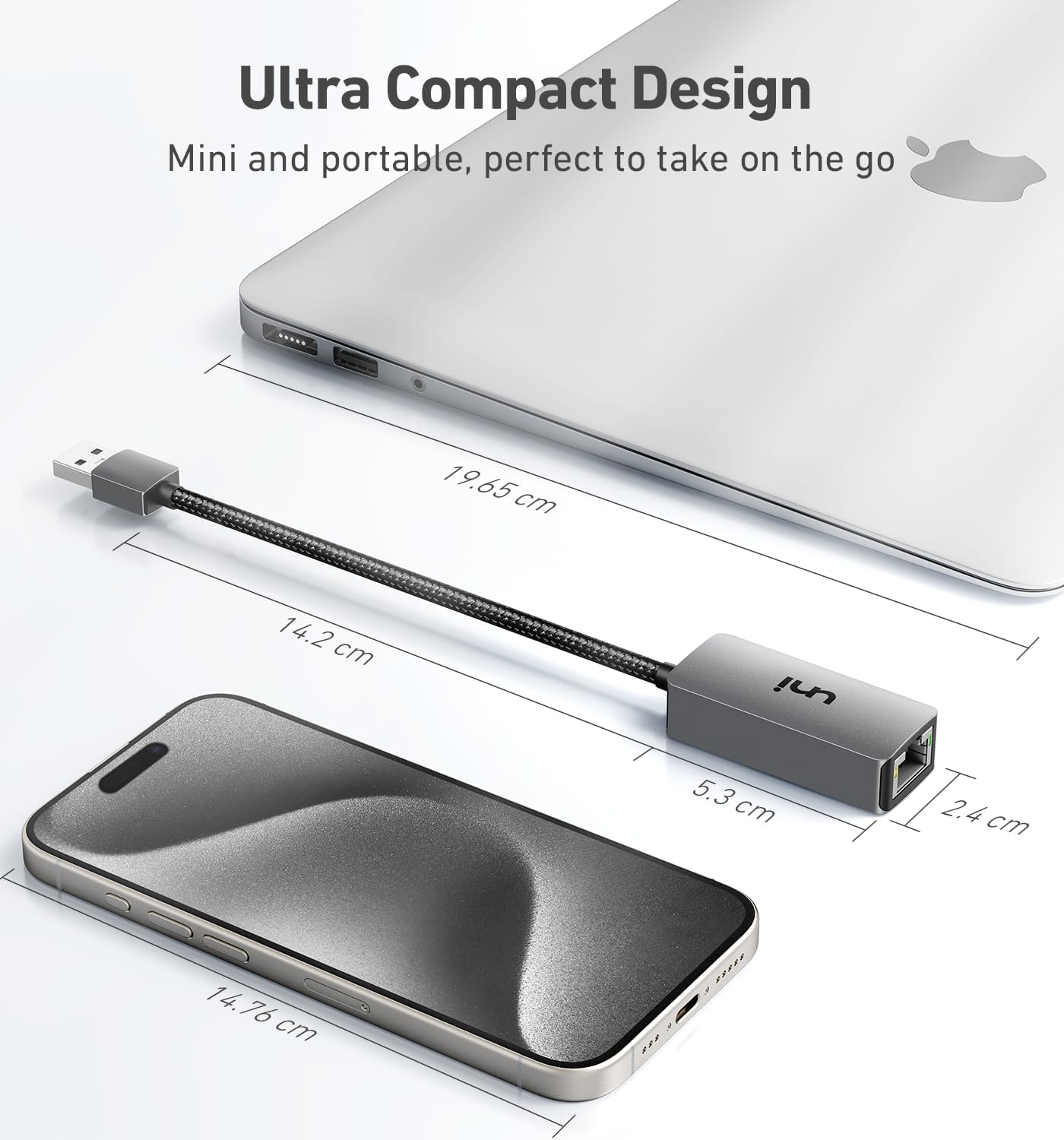 uni Driver-Free USB to Ethernet Adapter: 1000 Mbps Gigabit LAN for Laptop, MacBook, PC & Surface - Fast & Compatible! - View 9 of 9