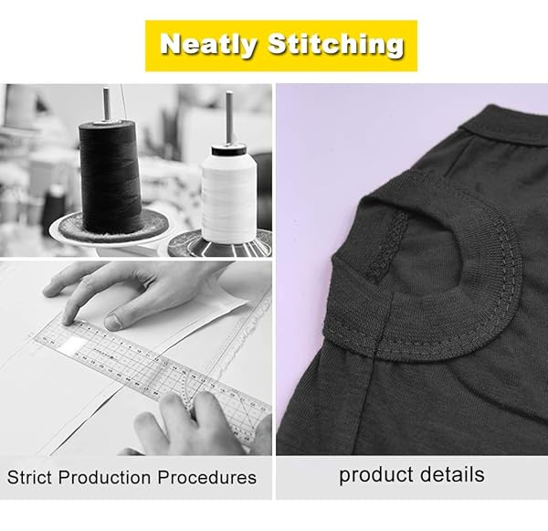 Chol&Vivi CholVivi Dog Shirt 4pcs Cotton Sleeveless Tank Tops for Small to Extra Large Breeds Soft Breathable Black Grey White Dark Green Medium - View 4 of 7