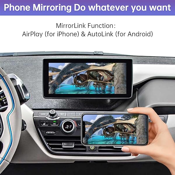 Road Top Road Top Wireless Carplay and Android Auto for BMW i3 I01 2012-2017 NBT System Compatible with Mirrorlink Reverse Camera Navigation - View 6 of 8