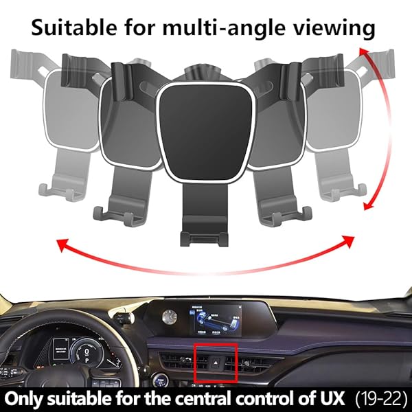 musttrue LUNQIN Car Phone Holder for Lexus UX 200 250h 2019 2020 Auto Accessories Navigation Bracket Mobile Cell Phone Mount - View 6 of 7