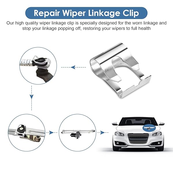 Yosoo Health Gear Windscreen Wiper Linkage Clip and Motor Repair Kit with Bushings for Wiper Arms Replacement - View 4 of 8