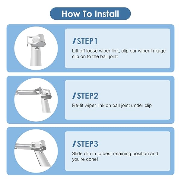 Yosoo Health Gear Windscreen Wiper Linkage Clip and Motor Repair Kit with Bushings for Wiper Arms Replacement - View 5 of 8