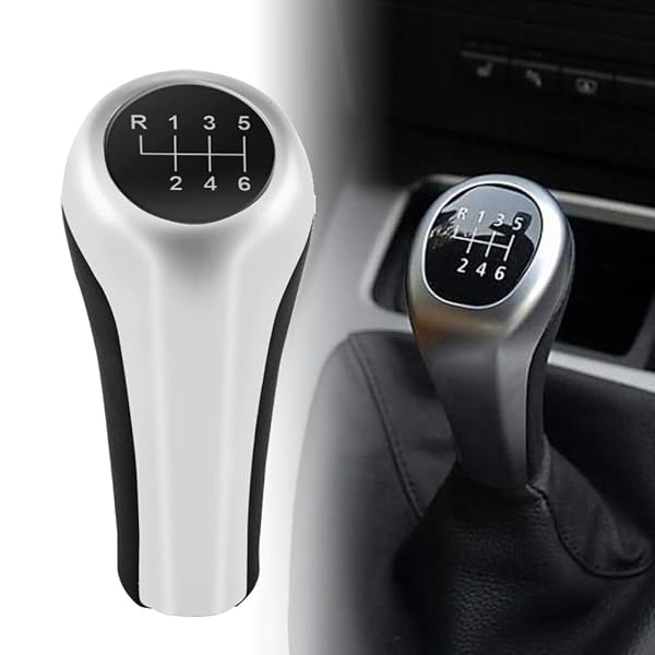 Qiilu Manual Gear Knob 6 Speed Shift Knob for BMW E30 E32 E36 E46 E39 E34 Z3 E90 E91 E92 X1 X3 X5 Gear Shifter Lever Stick